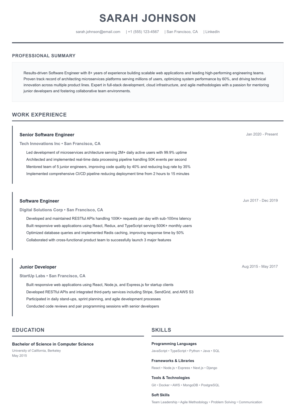 ATS Boxed template preview