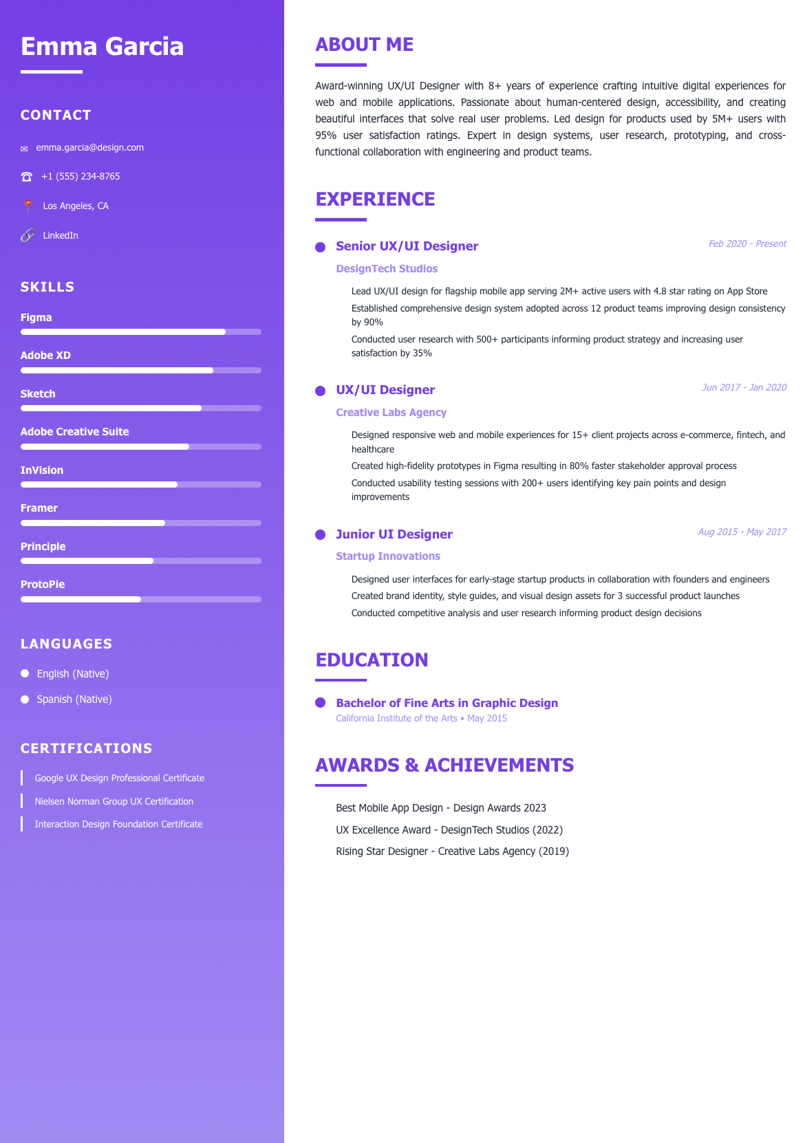 Creative Portfolio template preview